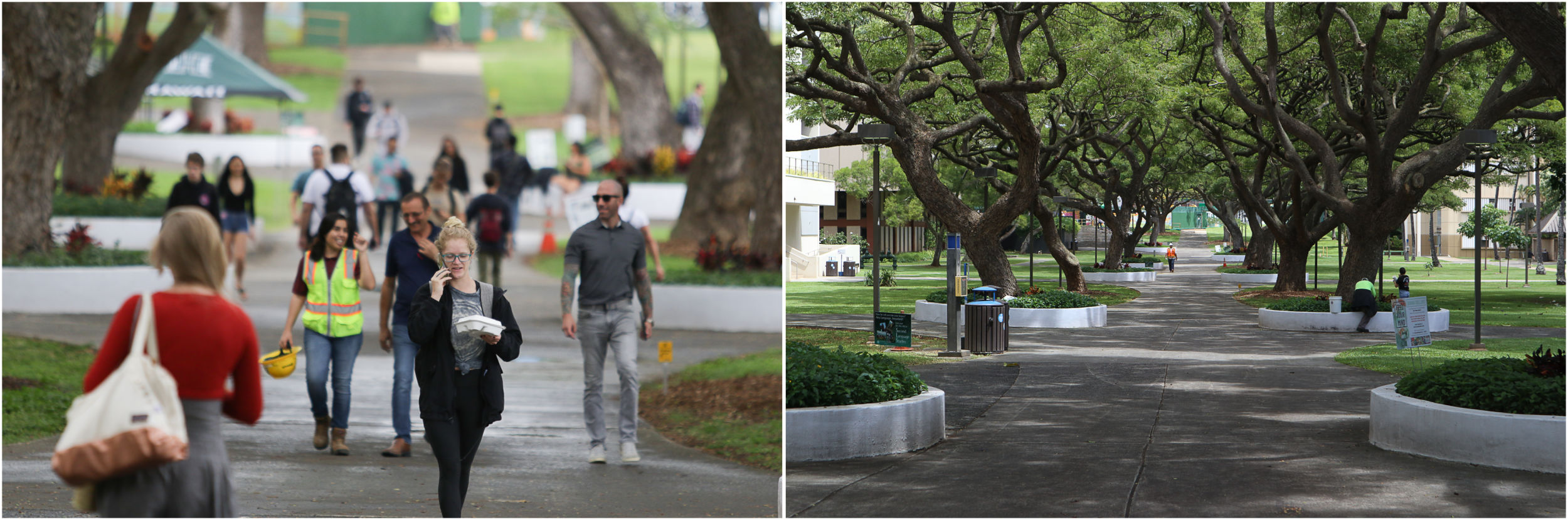 UH campus before and after COVID-19